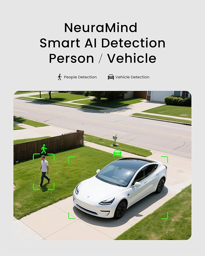 youkey 4K Wired Security Camera Outdoor, F1.0 Color24 Night Vision, Plug-in Cameras for Home Security Outside, 24/7 Continuous Recording, 130°FOV, 2.4/5GHz WiFi 6, Bluetooth Pairing, No Monthly Fees