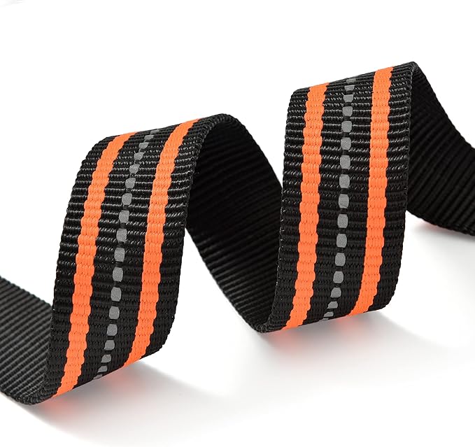 Mile High Life Reflective Dog Collar | Nylon Pet Collars wiith Buckle | Light Weight Puppy Collars | Orange Dog Collars for Large Dogs (Orange, L)