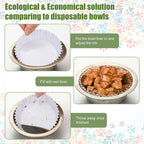 meekoo 600 Pcs Large Pet Disposable Feeding Bowls Liner Bulk Cat Food Bowls Small Paper Dish Paper Liner for Small Dogs Cats Dish Wet Food Feeding Station(White,Paw)