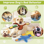 Dog Toys 3-Pack Cute Duck Shapes Puppy Toys No-Stuffing Squeaky and Crinkle Interactive Dog Chew Toy for Small to Large Breeds