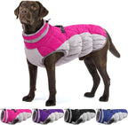 Dog Winter Jacket Cozy Reflective Waterproof Windproof Warm Pet Garment,Comfortable Cold Weather Fleece Apparel Outfits with Zipper Closure for Small Medium Large Dogs Puppy Walking,X-Large