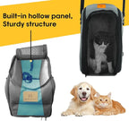 Multipurpose Console Dog Car Seat for Small Dogs & Cats， Portable Pet Carrier with Safety Tether & Storage Pockets (Black, Middle)