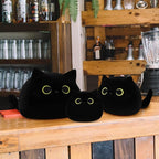 Black Cat Plush Toy-10'' Black Cat Stuffed Animal, Black Cat Anime Plush Cute Soft Plush Cat Plushie Stuffed Cat Toys, Cat Plush Pillows Toy Doll Decoration Doll Gift for Kids Girls Boys