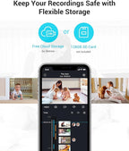 blurams 5G Cameras for Home Security, 2K Pet Camera with Phone App, 360° PTZ Indoor Camera w/Dual-Band WiFi6, Free Human/Motion/Sound Detection, 2-Way Talk, Night Vision, Works with Alexa, 2Pack