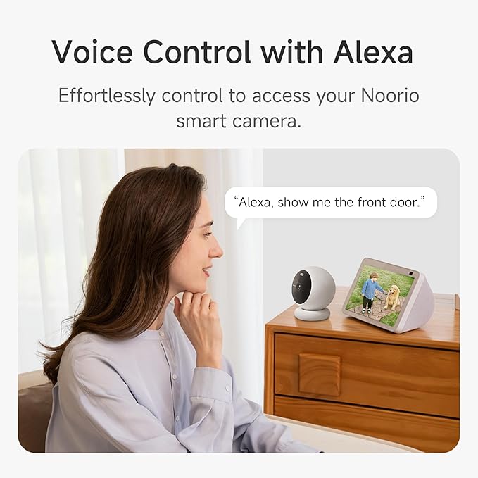 Noorio B200 Security Camera Wireless Outdoor Magnetic, 1080p Cameras for Home Security, Battery 1Min Install AI Motion Detection WiFi Indoor Camera, Color Night Vision, 2-Way Talk, Work with Alexa