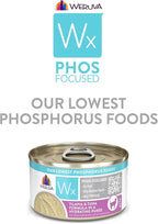 Weruva Wx Phos Focused, Tilapia & Tuna Formula in a Hydrating purée, 3oz Can (Pack of 12)
