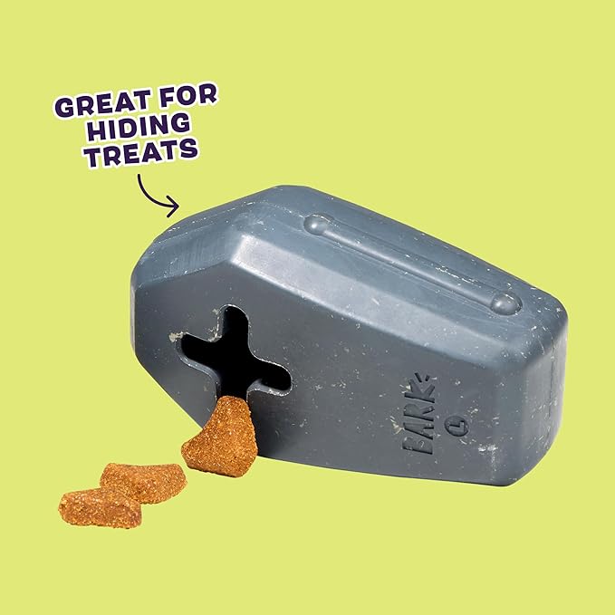 Barkbox Drac Casket Dog Toy – Treat Dispensing, Natural Rubber, Wacky Bounce, Dishwasher Safe, Perfect for Drac Snacks - Dog Chew Toy for Medium Dogs