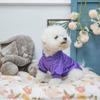 KOOLTAIL Basic Dog Hoodie - Soft & Warm Dog Hoodie Sweater with Leash Hole and Pocket, Dog Winter Coat, Cold Weather Clothes Sweatshirt for Small Medium Large Dogs Puppy Cat Boys Girls Purple S