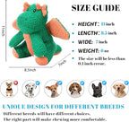 3-Layered Stuffed Dog Toys for Medium Large Dogs, Large Plush Squeaky Dog Toys to Keep Them Busy for Small Medium Large Breed, Cute Animals Puppy Teething Chew Toys - Dinosaur L