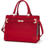 Fashion Pet Carrier Dog Cat Carrier Purse Soft-Sided Leather Handbag Pet Tote Bag for Small Dogs Puppy and Cats TSA Airline Approved (Red)