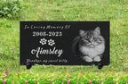 Generic Customized Memorial Stone Plaque for Cat, Pets, Dog, Personalized Engraved Gravestone for Lost Loved One, Mini Tombstone,Temporary Grave Marker for Cemetery (Black)