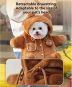 Cat Puppy Costume Winter Warm Outing Backpack Cute Bear Bee Design Anti-Escape Bag for Kitten Cat Small Dog (bee,Small)