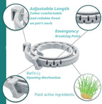 Flea and Tick Collar for Dogs and Cats - Safe and Natural Prevention and Control of Pests on Puppies and Kittens - Waterproof - Free Comb - 2-Pack (13.8 in & 27.5 in)