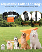 Dog Shock Collar with Remote Control 3300FT Range IPX7 Waterproof Rechargeable E Collar for Dogs Training 3 Modes for 5-120lbs Small Medium Large Dogs