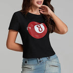 Y2k Womens Graphic Baby Tee Slim Fit Short Sleeve Crop Tops Funny Letter Animal Print Shirts 90s 2000s Streetwear