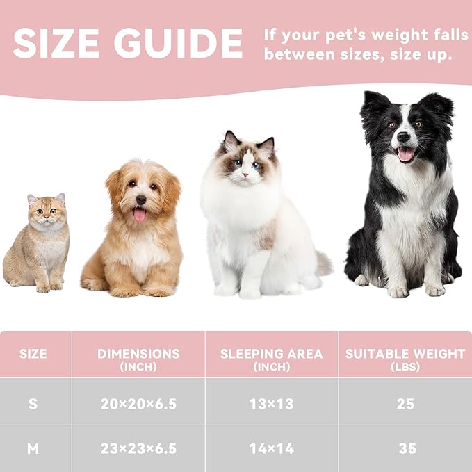 Dog Bed for Small Dogs, Washable Dog Bed, Round Donut Pet Bed for Puppy and Kitty, Extra Soft Calming Dog Beds with Anti-Slip Bottom, 23 Inches, Brown