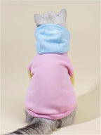 QWINEE Basic Dog Hoodie Sweatshirt Puppy Sweater Warm Cat Costumes Pet Clothes for Chihuahua Puppy Kitten Small Medium Dogs Pink X-Small