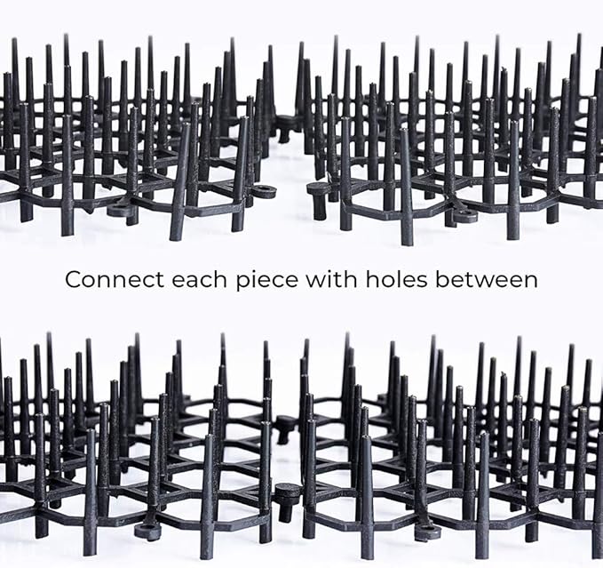 13x49CM Cat Scat Mat Cats Net Digging Stopper Prickle Strip Home (Black)