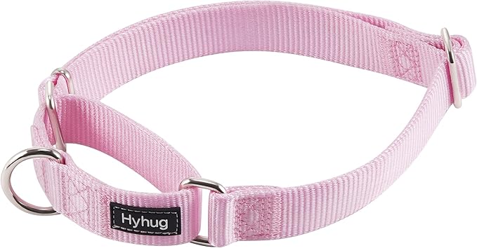 Hyhug Martingale Collar for Dogs Extra Large Pink |Escape - Proof Heavy Duty Nylon Durable No Pull, Ideal for Training & Daily Walks