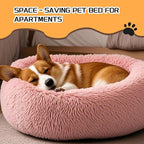 Comfort Donut Dog Bed for Small Dogs, Cat Bed & Pet Bed for Indoor Use, Medium Size with Soft Plush, Round Dog Beds for Large Dogs and Cats