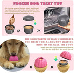 Interactive Dog Toys, Frozen Treat Dispensing for Aggressive Chewers, Indestructible Nylon Chew Toy, Slow Puzzle Feeder for Healthy Eating, for Small Medium Large Breed to Keep Them Busy, Pink