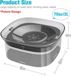 UPSKY 70oz Dog Water Bowl 2L No Spill Dog Bowl Large Capacity Spill Proof Slow Water Feeder, No Splash Dog Bowl Pet Water Dispenser Vehicle Carried Travel Slow Drinking Bowl for Messy Drinkers, Cats
