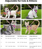 Luxelle 2 Pack Escape-Proof Cat Harness and Leash Set for Walking – Adjustable No Pull Soft Vest with Easy-Wear Buckle, Reflective Straps, Breathable Mesh – Outdoor Travel Harness for Cats & Kittens