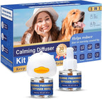 Dog Pheromone Calming Diffuser: Relaxing Pheromone for Dogs Relief Stress Anxiety Fighting Scratching Barking, Dog Calming Pheromone Diffuser Kit with 1 Plug in Diffuser+2 Refill 48ml (3in1)