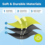 Voyager Escape-Proof Step-in Lock Cat Harness & 5ft Neoprene-Handle Leash Set All-Weather Mesh with Reflective Stitching for Small to Large Cats by Best Pet Supplies, Black Trim-Lime (327), XS