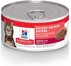 Hill's Science Diet Adult 1-6, Adult 1-6 Premium Nutrition, Wet Cat Food, Salmon Minced, 5.5 oz Can, Case of 24