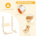 Cat Scratch Pad Felt Cat Scratcher for Indoor Cats Scratching Board Scratchers for Large Cat Scratch Furniture Protector with Ball Kitten Toys L Shape 26.8 Inch Orange