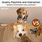 Nocciola Dog Squeaky Toys, 5 PCS Crinkle Plush Dog Toys, No Stuffing Dog Toys for Small Medium Large Dogs, Stuffless Puppy Toys for Boredom