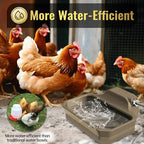 135OZ Automatic Water Dispenser for Dogs Patented Automatic Dog Water Bowl Fit 3/4'' GHT Male Faucet Outdoor Large Dog Water Bowl Include Water Hose Copper Connector Large Drinking Area Brown