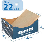 Cardboard Cat Scratcher Box for Indoor Cats with 3Pcs Extra-Large Scratching Board, Refillable and Sturdy, Ideal for Hiding, Scratching and Sleeping, Easy to Clean and Assemble, Blue