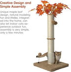 MECOOL Cat Scartching Post，35-inch Heavy Duty and Thicker Large Scartching Posts for Indoor Cats,Natural Sisal Rope and Hanging Ball Toy, Self-Grooming Brush,Beige