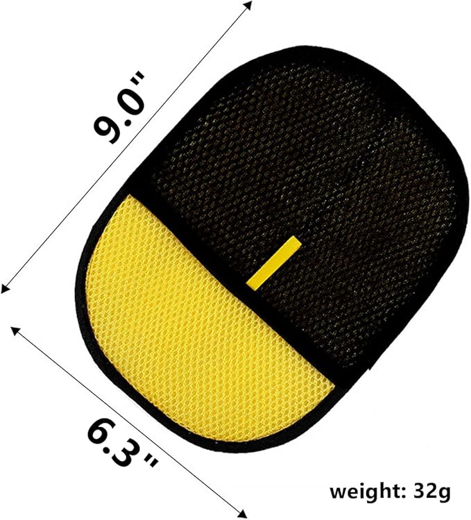 2Pcs Electrostatic Pet Hair Remover Glove for Dogs & Cats Newly Upgraded 2-in-1 Reusable Electrostatic Pet Hair Remover Tool Multipurpose Grooming and Massage Gloves for Clothing Couch Carpet Car Seat