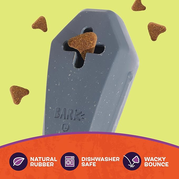 Barkbox Drac Pack Halloween Dog Toy & Treat Bundle - Treat Dispensing Chew Toy and Soft Baked Pumpkin Dog Treats