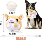 BABORUI Interactive Dog Toys Hamster, Jumping Squeaky Dog Toys with Recording and Music Modes, Rechargeable Moving Dog Chew Toys for Small/Medium/Large Dogs to Keep Them Busy