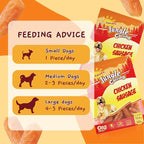 Jungle Calling Chicken Sausage Dog Treats, Slow Roasted Chicken Jerky for Small & Medium Dogs, Grain-Free, High-Protein Chewy Dog Training Treats, 10.6 oz