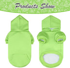 KOOLTAIL Basic Dog Hoodie - Soft & Warm Dog Hoodie Sweater with Leash Hole and Pocket, Dog Winter Coat, Cold Weather Clothes Sweatshirt for Small Medium Large Dogs Puppy Cat Boys Girls Green XL