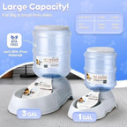 Flexzion Gravity Pet Feeder Food Dispenser (4-6 lb Size) for Dogs Cats Automatic Replenish Dry Food Storage Container Bowl for Small Medium Breed Dog Cat Animal Feeding Watering Fountain Supplies