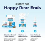 Vetnique Labs Glandex Dog Wipes for Pets Cleansing & Deodorizing Anal Gland Hygienic Dog & Cat Wipes with Vitamin E, Skin Conditioners and Aloe (75ct)