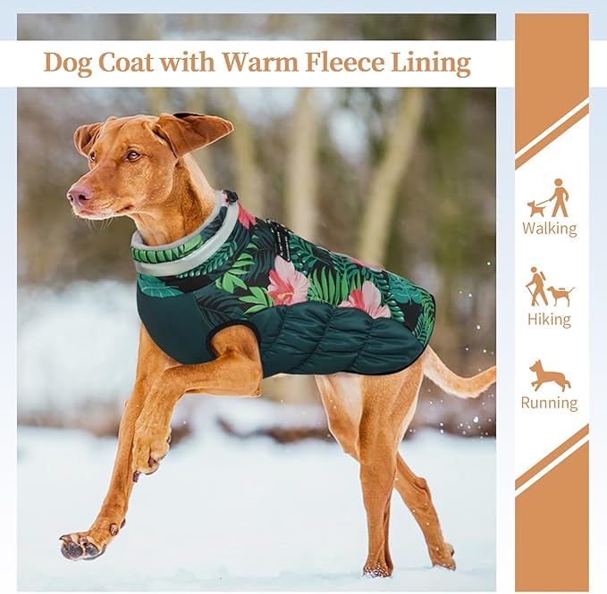 Dog Jackets for Large Dogs, Large Dog Winter Coat, Pet Cold Weather Coats, XXXL Pet Jacket with D-Ring, Waterproof Coat with Back Zipper,Snowsuit Labrador German Shepherd Doberman,XXXL