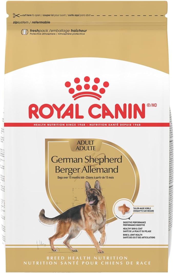 Royal Canin Breed Health Nutrition German Shepherd Adult Dry Dog Food, 30 lb Bag