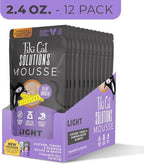Tiki Cat Solutions Light Mousse, Chicken, Turkey & Pumpkin, Formulated to Support Healthy Trim and Fit, Functional Wet Cat for Adult Cats, 2.4 oz. Pouch (12 Count)