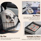 Pawaboo Cat Carrier Backpack, Pet Carrier Backpack for Kitties Small Dogs Puppies, Breathable Cat Bag Carrier, Small Dog Travel Backpack Carrier for Kitten Puppy Bunny, up to 22lbs, Apricot
