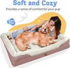 Orthopedic Washable Large Dog Bed - Removable Orthopedic Foam Dog Beds with Bolsters Waterproof Large Dogs Bed and Non-Slip Bottom