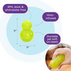 Outward Hound Double-Tuff Stuffable Dog Toy, Large 5-Inch Green - Treat Dispensing Chew Ball for Medium to Large Dogs, Interactive Puzzle for Enrichment & Slow Feeding