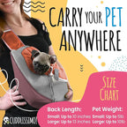 Pet Sling Carrier - Soft Front-Chest Holder Bag Pouch for Small Pets (Ideal for Dogs, Puppies & Cats 6–10 lbs) - Carefully Sized for Yorkie, Maltese, Chihuahua, Papillon Doggy -(Red-L)