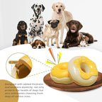 LiuMelinda Dog Chew Toys for Aggressive-Chewers - Indestructible Dog Toy for Aggressive Chewer，Tough Chew Toys for Dogs （Rubber Yellow-Donut）